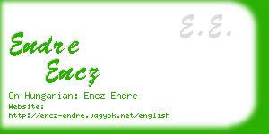 endre encz business card